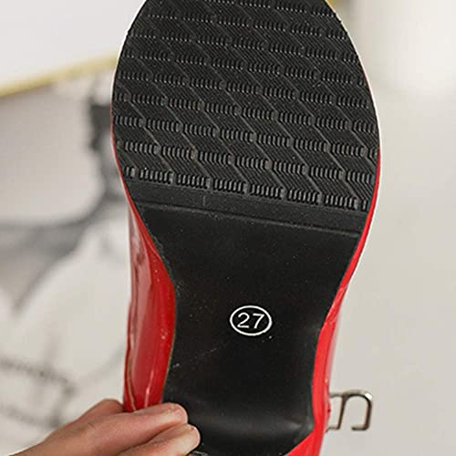 TangDao Little Big Girls Mary Jane Leather Low High Heel Pumps Shoes Bowknot Girls Formal Dress Shoes for Wedding4