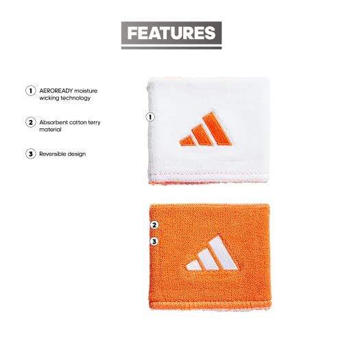 Image of Adidas Unisex Interval Reversible Wristband - Athletic Sweatband