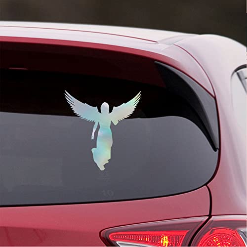 Image of Angel With Wings (Hologram) (Set Of 2) Premium Waterproof Vinyl Decal Stickers For Laptop Phone Accessory Helmet Car Window Bumper Mug Tuber Cup Door Wall Decoration