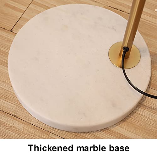 Lámpara de pie elegante con sólida base de mármol y pantalla 4