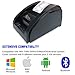 MRBOSS 2“ 58mm POS Cash Register Portable Thermal Receipt Printer with High Speed Printing USB+Bluetooth Interface for Supermarket Restaurant Retail Sales Kitchen Support Windows Android MAC