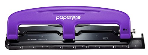 PaperPro inPRESS 12 Reduced Effort 3-Hole Punch, 12 Sheets, Purple (2105)