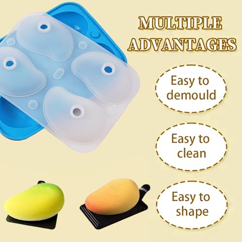 Moldes de Frutas 3D Mango de Silicona, 2 Piezas miniatura 4