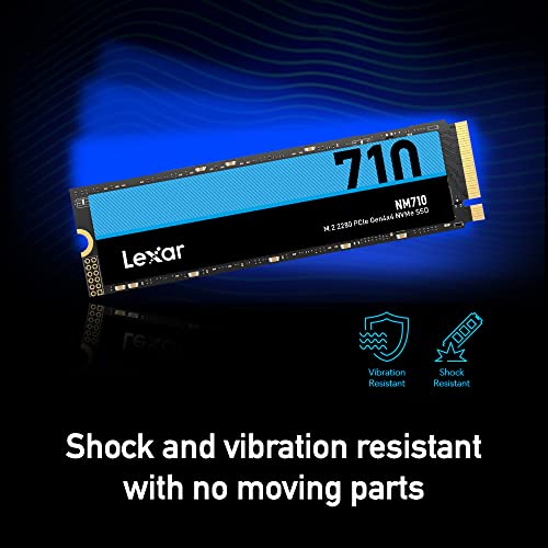 Image of Lexar 1TB NM710 SSD PCIe Gen4 NVMe M.2 2280 Internal Solid State Drive, Up to 5000 /4500 MB /s Read /Write (LNM710X001T-RNNNU)