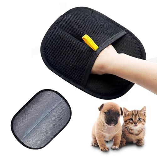 Generisch 2 Stück Haustierhaar-Entferner-Handschuhe, 24 x 16 cm doppelseitige Pflegehandschuhe, Fellpflegehandschuhe für Hunde und Katzen,...
