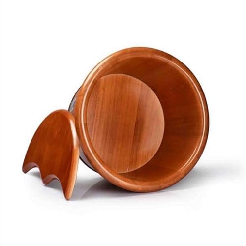 Tina de baño para pies de madera con tapa miniatura 4