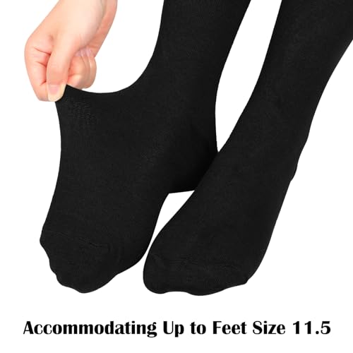 Aneco 6 Pairs Plus Size Over Knee Socks Women Warm Thigh High Stockings for Daily Use, L-XXL3