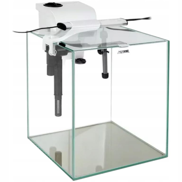 Aquael Fish & Shrimp Set Duo 35 Akwarium 49L – LED Plant & Night, Filtr Kaskadowy, Grzałka 50W, Białe, 35x35x40cm