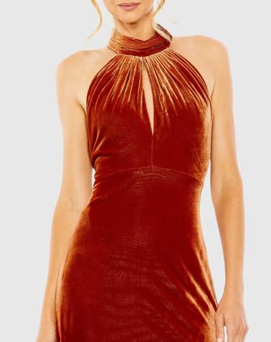 Velvet Halter Bridesmaid Dresses for Women Long Fall Wedding Guest Dress Bodycon Formal Gown3