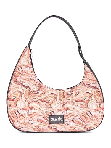 Image of ZOUK Pixi Small Shoulder Bag | Vegan Leather Evening Bag for Women with Shoulder Strap, Zip Closure & Water-Resistant Lining | Stylish Handcrafted Purse |