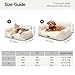 MEWOOFUN Katzen Sofa Katzenbett für Wohnungskatzen, Niedlich Kätzchen Bett Haustiersofa mit abnehmbarem, waschbarem Bezug und Rutschfester Unterseite für kleine Hunde (Weiß, M)