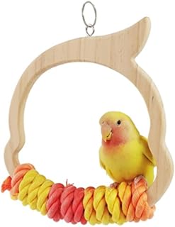 Dsadrwq 1 Pcs Bird Swing Parrot Swing Bird Perches Bird Swing Toys Bird Playground Bird Cage Accessories for All Birds