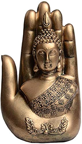 Estatua Budista Decorativa Dorada para Escritorio miniatura 1