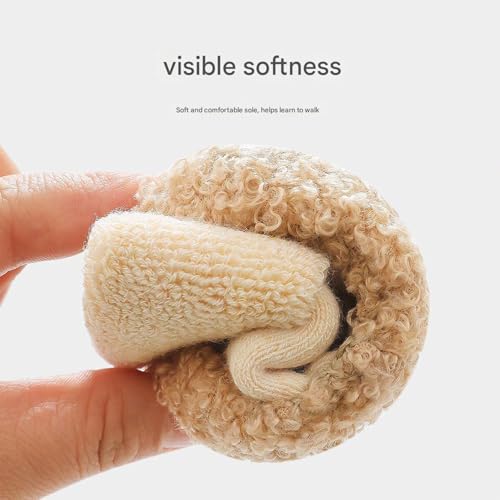 Baby Cartoon Plush Cotton Toddler Shoes, 2025 Upgraded Baby Sock Shoes, Baby Boys Girls Cartoon Plush Warm Cotton Shoes3