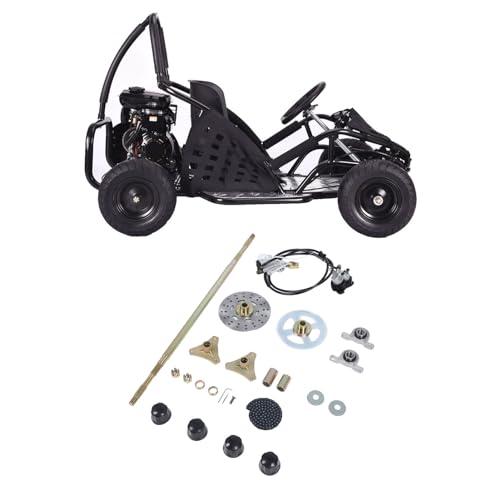 Kit D'assemblage D'essieu Arrière Live Go Kart 29 Pouces, Matériau Métallique, Remplacement pour Quads ATV avec Composants de Frein, Robuste Idéal pour Go Kart et