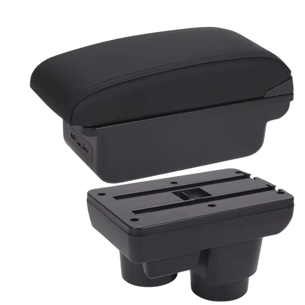 Sxqpocar B2 Black Line 3Usb For Ford Fiesta 2011 Car Armrest Box Auto Center Console Storage Box Replacement Parts