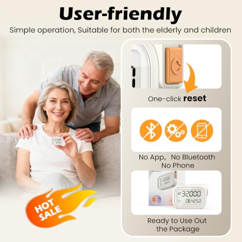 3D Pedometer for Walking, Accurate Digital Step Counter with Removable Lanyard, Fitness Tracker for Daily Activity Step & Sport Time Data-10-Step Smart Calibration - image 7