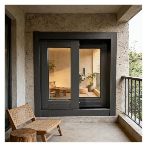 Ventana corrediza de aluminio para sótano con pantalla de 109.2 x 30.5 cm, repuesto para baño y cobertizo, marco de aleación, eficiencia energética y resistente a la intemperie