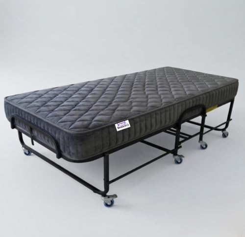 Image of DozelQ Rollaway Portable Folding Bed with 6 inch Pocket Spring Mattress