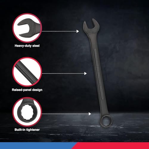 Image of Neiko 03575A Jumbo Combination Wrench Set | 16 Piece | MM | 6 mm to 32 mm | Raised Panel Construction
