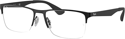 Ray-Ban RX6335 Eyeglasses Bundle: RX 6335 2503 Matte Black and Eyewear Cleaning Kit