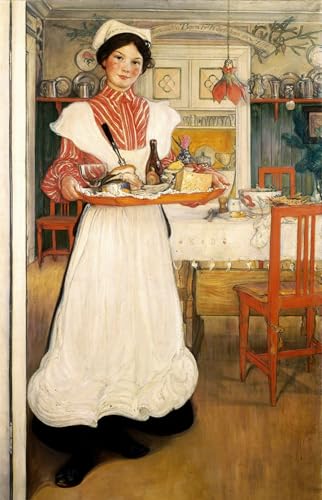 Cuadro pintura mural de Carl Larsson 60x90cm para solucionar paredes vacias en tu hogar