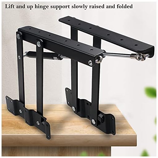 LISHINE 4 Pcs Folding Lift up Top Coffee Table Hinge Lifting Frame Desk