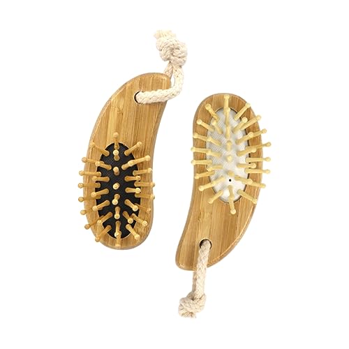 SEWOART 2 Piezas Peine Haya Masajeando Enderezar Cepillo Desenredante Prácticos Cepillos Para El Cabello Cortes De Cabello Peines De Madera Peines De Masaje Para El Cabello Sándalo