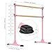 Dolibest Freestanding Wood Ballet Bar, Height Adjustable Ballet Bar, Heavy Duty Dance Bar, with Non-Slip Rubber Pads, Enhanced Stability, Dance/Yoga/Fitness Stretching Bar, Ideal for Kids and Adults