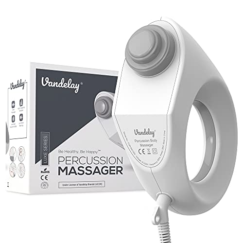 Vandelay (UK) Deep Tissue Percussion Massager - Electric Handheld Gun Massager for Pain relief & relaxation (Wired)