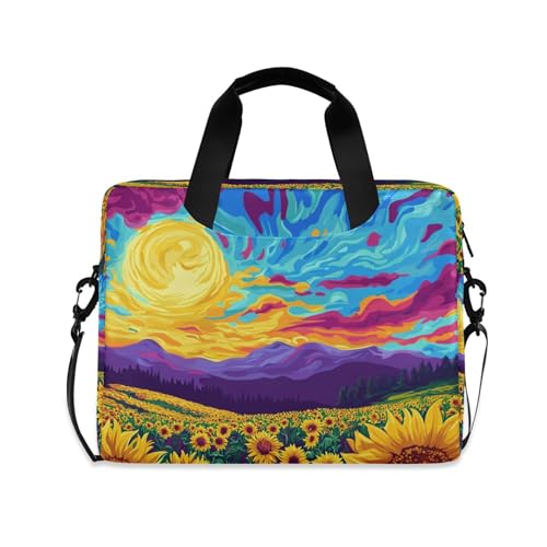 Maletín portátil ALAZA con diseño girasol para laptop 13-15.6"