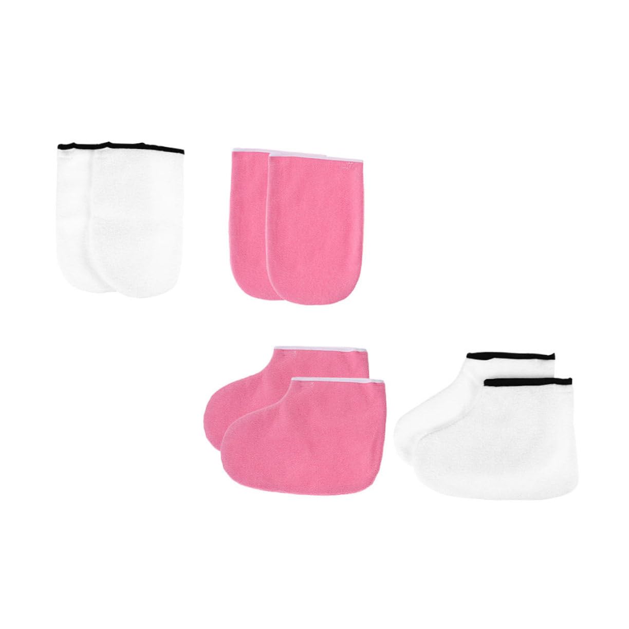 NOLITOY 2 Sets Leather Horn Boots Paraffin Wax Warmer Insulated Mitts Foot Spa Cover Thermal Treatment Foot Wraps Foot Spa Sock Spa Gloves Nail Kits Spa Skin Care Gloves Polyester Lining