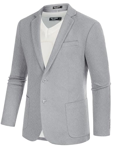 Blazer en tricot moderne PJ PAUL JONES pour homme, veste de sport grise taille S