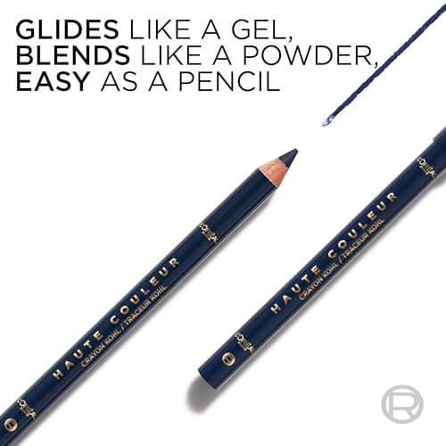 L'Oreal Paris Haute Couleur Kohl Eyeliner Pencil, Intense Eye Liner Color with Smooth Gel-Like Formula, Up To 12HR Eye Makeup Wear, 130 Blue Suede - image 3