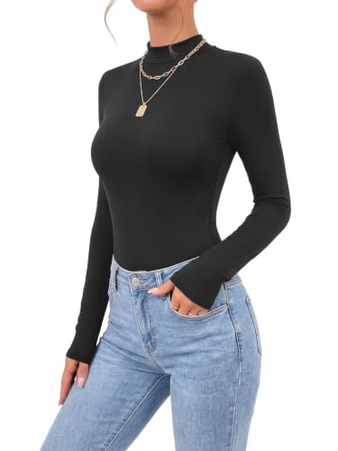 Image of OPOIPIN Women's Long Sleeve Basic Bodysuit