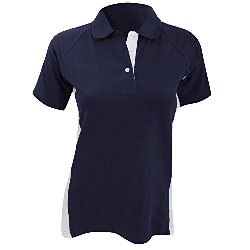 Finden & Hales Womens/Ladies Sports Polo T-Shirt (XL) (Navy/White)