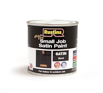RUSTINS Small Job Satin Paint Black 250ml