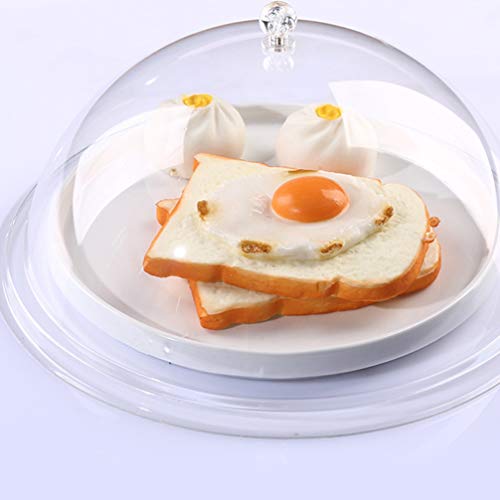 Hemoton 2 peças de capa de acrílico para bolos, capa transparente redonda para bolo Cloche, tampa pa