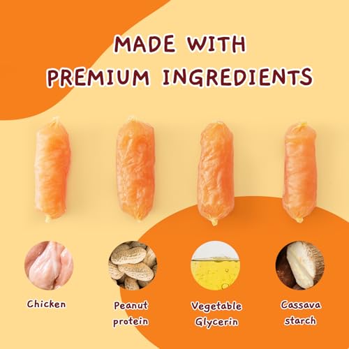 Image of Jungle Calling Soft Chicken Sausage Treats for Small & Medium Dogs, 10.6 oz