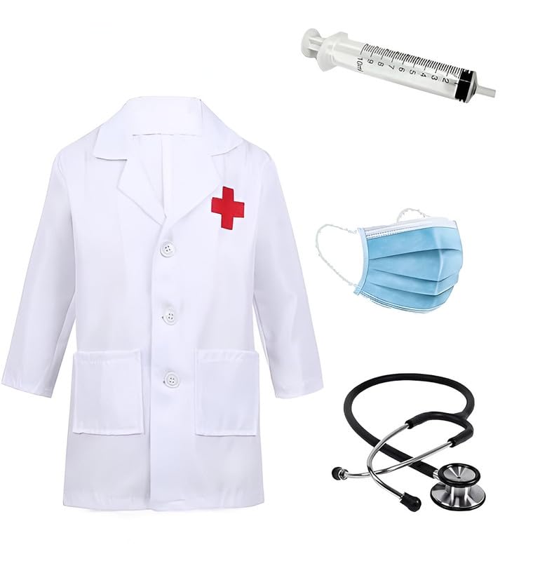 Fancy dress factory Doctor Dress-Up Collection (Doctor Coat, Stethoscope, Injections & Surgical Masks) (7-8 Years) (B0DCP4HJN6) Amazon Price History, Amazon Price Tracker