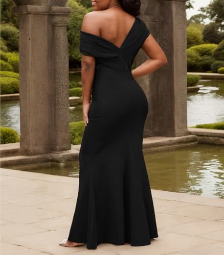 Formal Dresses for Women Elegant Off Shoulder Evening Party Gowns Sexy Bodycon Ruched Prom Wedding Guest Dress3