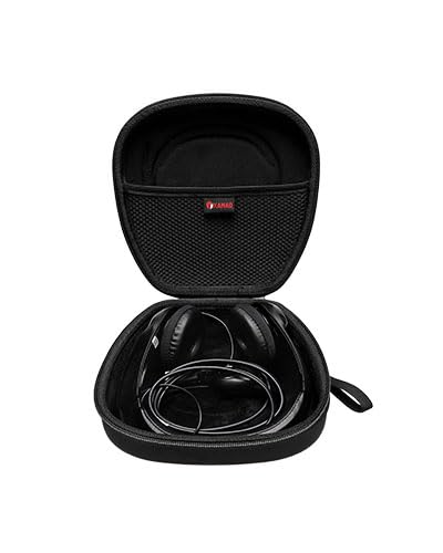 XANAD Hard Case for Logitech H390/ H430/ H570e or JLab Go Work, JIAMQISHI, EAGLEND, FEABASK Wired Headset Stereo Headphones with Noise Cancelling Mic Headphones - Black