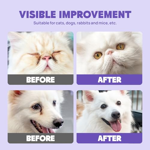 HICC PET Eye Wipes for Dogs & Cats - Gently Remove Tear Stains and Discharge - 100pcs