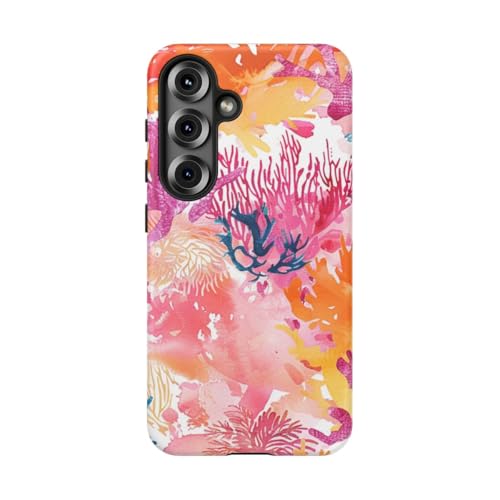 Coque Samsung S25 Rose rigide mate anti-rayures motif corail