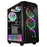 XUM Legend Prebuilt Gaming PC: AMD Ryzen 5 5600G, Radeon Vega 7 Integrated Graphics, 16GB DDR4 RAM, 256GB NVMe SSD, 1TB HDD, 500W PSU 80+ Bronze, aRGB, WiFi 5, Windows 11 Home, Entry Level, Black Case