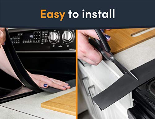 Linda’s Essentials Silicone Stove Gap Covers (2 Pack), Heat Resistant Oven Gap Filler Seals Gaps Between Stovetop And Counter, Easy To Clean Stove Gap Guard (21 Inches, Black) #TOP7