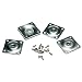 Prodecor Leg Mounting Plates,Furniture Legs Attachment Plates Industrial Strength Mounting T-Plate 5/16" For Sofa Couches Chair,Set of 4 with 16 Screws