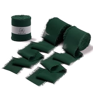 Doris Home Dunkelgrünes Chiffonband, 5,1 cm x 20 m