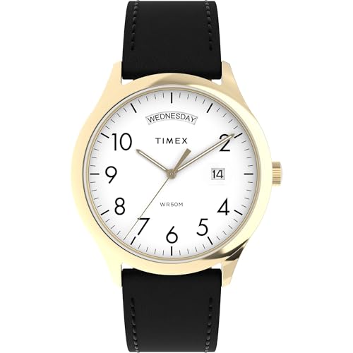 Image of Timex Men's Modern Easy Reader 40mm Watch - Black Strap White Dial Silver-Tone Case