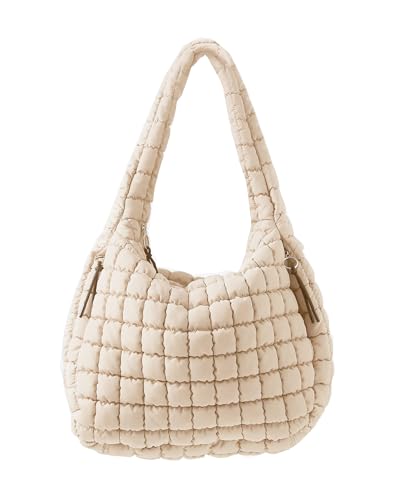 Image of Puffer Tote Bag, Quilted Tote Bag Crossbody Bags for Travel, Gym, Work